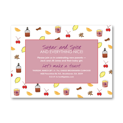 Sugar and spice shower invitation image