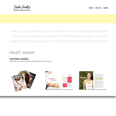 Sacha's portfolio website